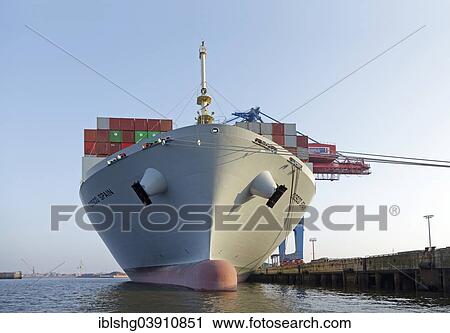 "Container ship, harbor, Hamburg, Germany, Europe" View Large Photo Image Stock Image - "Container ship, harbor, Hamburg, Germany, Europe". Fotosearch