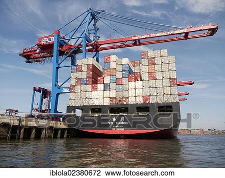 "Container ship in the container port, Port of Hamburg, Hamburg, Germany, Europe" View Large Photo Image Stock Image - "Container ship in the container port, Port of Hamburg, Hamburg, Germany, Europe". Fotosearch