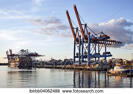 "Container terminal Burchardkai in Waltershof Port of Hamburg, Hamburg, Germany, Europe" View Large Photo Image Stock Photo - "Container terminal Burchardkai in Waltershof Port of Hamburg, Hamburg, Germany, Europe". Fotosearch
