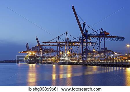 "Container Terminal Burchardkai, Port of Hamburg, Hamburg, Germany, Europe" View Large Photo Image Stock Image - "Container Terminal Burchardkai, Port of Hamburg, Hamburg, Germany, Europe". Fotosearch