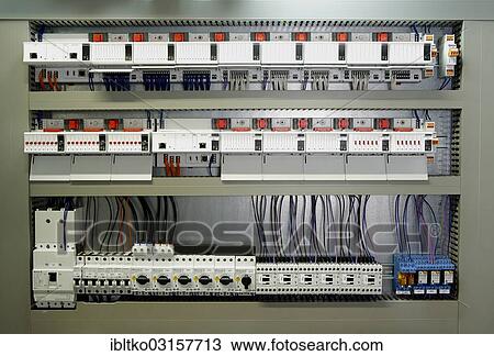 Stock Image - "Control cabinet on the inside, Germany, Europe". Fotosearch