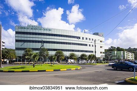 Stock Image - "Conway Business Centre, Westward Islands, Lesser Antilles, Caribbean, Castries, Saint Lucia, Westward Islands, Lesser Antilles, Caribbean, North America". Fotosearch