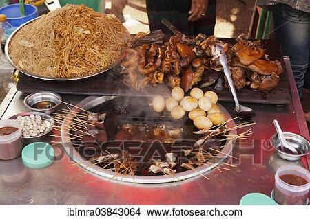 Picture - "Cookshop, Yangon, Myanmar, Asia". Fotosearch