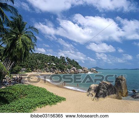 Stock Photography - "Coral Cove Beach, Gulf of Thailand, Ko Samui, Southern Thailand, Thailand, Asia". Fotosearch