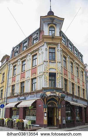 "Corner house in the old town, Vecpilseta, Riga, Riga pilseta, Latvia, Europe" View Large Photo Image Picture - "Corner house in the old town, Vecpilseta, Riga, Riga pilseta, Latvia, Europe". Fotosearch