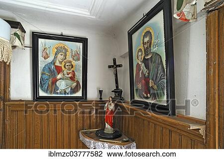 "Corner with images of saints and a crucifix in a parlour, furnished as in 1940, in a farmhouse originally from Kleinrinderfeld, built in 1779, relocated to the Franconian Open Air Museum in Bad Windsheim, Middle Franconia, Bavaria, Germany, Europe" View Large Photo Image Stock Image - "Corner with images of saints and a crucifix in a parlour, furnished as in 1940, in a farmhouse originally from Kleinrinderfeld, built in 1779, relocated to the Franconian Open Air Museum in Bad Windsheim, Middle Franconia, Bavaria, Germany, Europe". Fotosearch