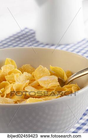 Cornflakes in a bowl View Large Photo Image Stock Image - Cornflakes in a bowl. Fotosearch
