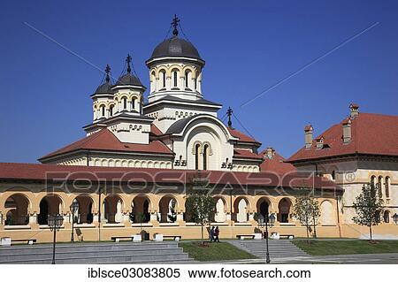 Stock Photography - "Coronation Church of the Romanian Orthodox Church, Alba Iulia, Balgrad, deutsch Karlsburg, Alba Iulia, Balgrad, Karlsburg, Siebenburgen, Romania, Europe". Fotosearch