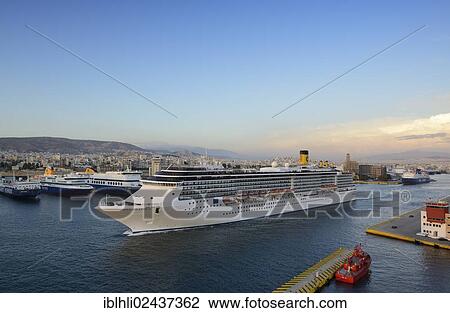 "Costa Atlantica cruise ship in the port of Piraeus, Greece, Europe" View Large Photo Image Stock Image - "Costa Atlantica cruise ship in the port of Piraeus, Greece, Europe". Fotosearch