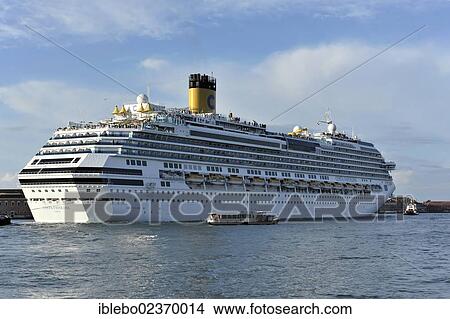 "Costa Favolosa, a cruise ship, built in 2011, 290m, 3000 passengers, departing, Venice, Veneto, Italy, Europe" View Large Photo Image Picture - "Costa Favolosa, a cruise ship, built in 2011, 290m, 3000 passengers, departing, Venice, Veneto, Italy, Europe". Fotosearch