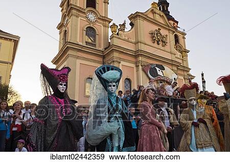 "Costume wearers in front of the historic municipal church, Venetian Fair, on the historic Marktplatz market square, Ludwigsburg, Baden-Wuerttemberg, Germany, Europe" View Large Photo Image Stock Photo - "Costume wearers in front of the historic municipal church, Venetian Fair, on the historic Marktplatz market square, Ludwigsburg, Baden-Wuerttemberg, Germany, Europe". Fotosearch