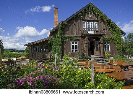"Cosy guest house, Mostek, Nowe Kielbonki, Piecki, Warmian-Masurian Voivodeship, Poland, Europe" View Large Photo Image Stock Image - "Cosy guest house, Mostek, Nowe Kielbonki, Piecki, Warmian-Masurian Voivodeship, Poland, Europe". Fotosearch