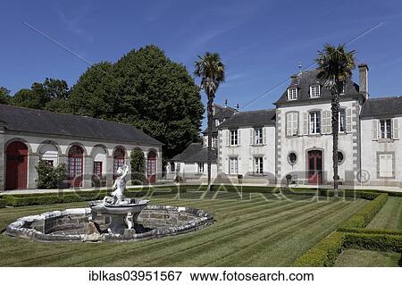 Stock Photo - "Cottage Montmarin, Malouiniere, Domaine du Montmarin, Pleurtuit, Ille-et-Vilaine, Brittany, France, Europe". Fotosearch