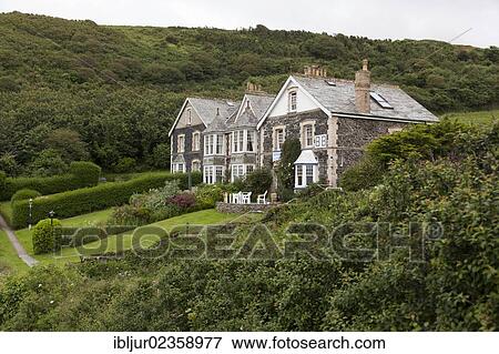 "Cottages in Port Isaac, Cornwall, England, Great Britain, Europe" View Large Photo Image Stock Photo - "Cottages in Port Isaac, Cornwall, England, Great Britain, Europe". Fotosearch