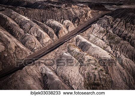 Stock Image - "Cottbus-Nord Coal Mine, opencast mining, Schlichow, Cottbus, Brandenburg, Germany, Europe". Fotosearch