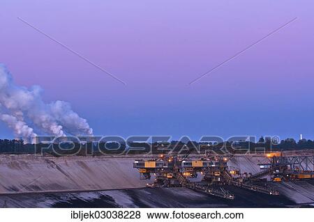 "Cottbus-Nord Coal Mine with conveyor bridges in front of Jaenschwalde Power Station, Schliechow, Cottbus, Brandenburg, Germany, Europe" View Large Photo Image Stock Photo - "Cottbus-Nord Coal Mine with conveyor bridges in front of Jaenschwalde Power Station, Schliechow, Cottbus, Brandenburg, Germany, Europe". Fotosearch