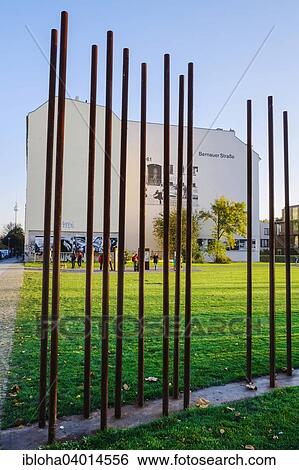 "Course of the Berlin Wall marked with steel rods, Bernauer Strasse, Berlin, Germany, Europe" View Large Photo Image Stock Photograph - "Course of the Berlin Wall marked with steel rods, Bernauer Strasse, Berlin, Germany, Europe". Fotosearch