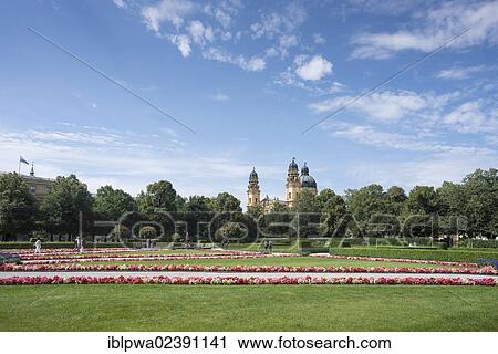 "Court garden of the Munich Residence, looking towards the Theatine Church, Munich, Bavaria, Germany, Europe" View Large Photo Image Stock Image - "Court garden of the Munich Residence, looking towards the Theatine Church, Munich, Bavaria, Germany, Europe". Fotosearch