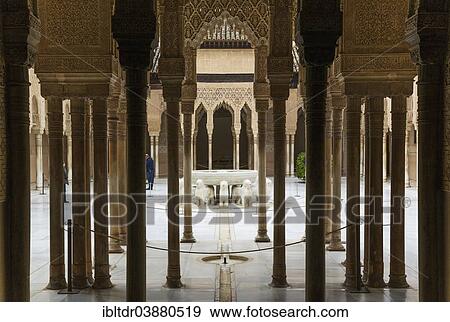 "Court of the Lions, Patio de los Leones, Alhambra palace, Granada, Granada province, Andalusia, Spain, Europe" View Large Photo Image Stock Photo - "Court of the Lions, Patio de los Leones, Alhambra palace, Granada, Granada province, Andalusia, Spain, Europe". Fotosearch