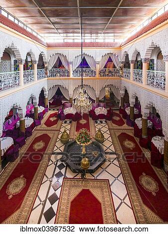 "Courtyard and restaurant of a Riad, Medina, Marrakech, Marrakesh-Tensift-El Haouz, Morocco, Africa" View Large Photo Image Stock Image - "Courtyard and restaurant of a Riad, Medina, Marrakech, Marrakesh-Tensift-El Haouz, Morocco, Africa". Fotosearch