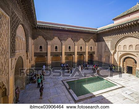 "Courtyard, Ben Youssef Madrasa, historic centre, Marrakech, Marrakech-Tensift-Al Haouz, Morocco, Africa" View Large Photo Image Picture - "Courtyard, Ben Youssef Madrasa, historic centre, Marrakech, Marrakech-Tensift-Al Haouz, Morocco, Africa". Fotosearch