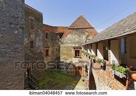 "Courtyard, Burg Gussing castle, Southern Burgenland, Burgenland, Austria, Europe" View Large Photo Image Stock Photo - "Courtyard, Burg Gussing castle, Southern Burgenland, Burgenland, Austria, Europe". Fotosearch