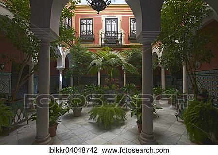 "Courtyard in the old town, Seville, Andalucia, Spain, Europe" View Large Photo Image Stock Image - "Courtyard in the old town, Seville, Andalucia, Spain, Europe". Fotosearch