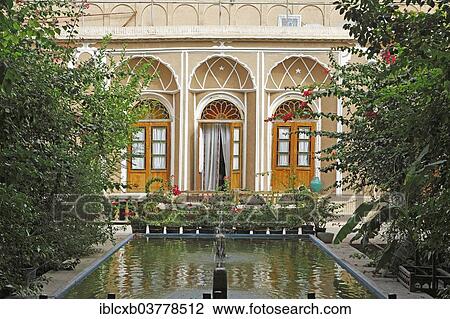 Stock Image - "Courtyard of a former caravanserai, historic centre, Yazd, Yazd Province, Persia, Iran, Asia". Fotosearch