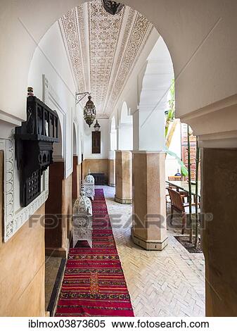 "Courtyard of a typical Riad, old mansion, Medina, Marrakech, Marrakech-Tensift-Al Haouz, Morocco, Africa" View Large Photo Image Stock Photography - "Courtyard of a typical Riad, old mansion, Medina, Marrakech, Marrakech-Tensift-Al Haouz, Morocco, Africa". Fotosearch