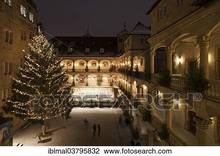 Stock Image - "Courtyard of Altes Schloss, Old Castle, Landesmuseum Wurttemberg, Wurttemberg State Museum, Stuttgart, Baden-Wurttemberg, Germany, Europe". Fotosearch