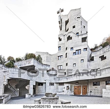 "Courtyard of the Church of St. Nicolas, made of concrete, architect Walter Maria Forderer, Heremence, Valais, Switzerland, Europe" View Large Photo Image Stock Image - "Courtyard of the Church of St. Nicolas, made of concrete, architect Walter Maria Forderer, Heremence, Valais, Switzerland, Europe". Fotosearch
