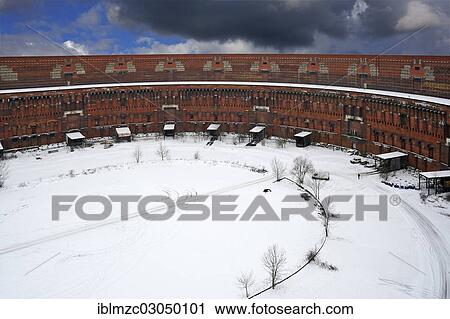 Stock Image - "Courtyard of the Congress Hall at the former Nazi Party Rally Grounds in winter, Documentation Centre Nazi Party Rally Grounds, Nuremberg, Middle Franconia, Bavaria, Germany, Europe". Fotosearch