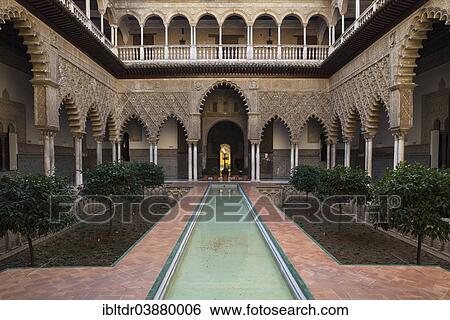 "Courtyard of the Maidens, Patio de las Doncellas, Alcazar of Seville, Seville province, Andalusia, Spain, Europe" View Large Photo Image Stock Photograph - "Courtyard of the Maidens, Patio de las Doncellas, Alcazar of Seville, Seville province, Andalusia, Spain, Europe". Fotosearch