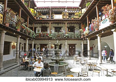 "Courtyard with restaurant, historic centre, Quito, Pichincha Province, Ecuador, South America" View Large Photo Image Stock Image - "Courtyard with restaurant, historic centre, Quito, Pichincha Province, Ecuador, South America". Fotosearch