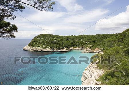 "Cove, Cala Mitjana, Minorca, Balearic Islands, Spain, Europe" View Large Photo Image Stock Image - "Cove, Cala Mitjana, Minorca, Balearic Islands, Spain, Europe". Fotosearch