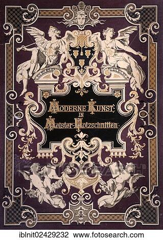 Stock Image - "Cover of """"Moderne Kunst in Meister-Holzschnitten"""", Modern Art in Master Woodcuts, yearbook from 1900". Fotosearch