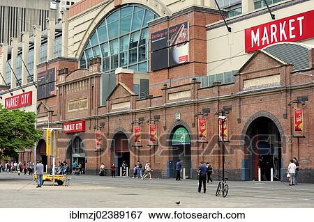 Stock Photo - "Covered market hall, Hay Street at Paddy's Market, Market City, Haymarket, Sydney, New South Wales, NSW, Australia, Oceania". Fotosearch