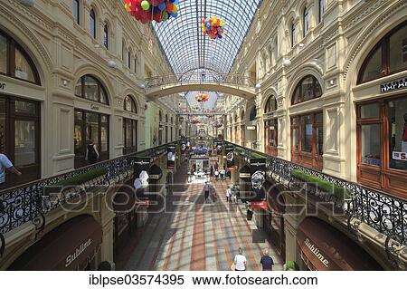 "Covered passage in the GUM department store on Red Square, Moskau, Russia, Europe" View Large Photo Image Stock Photography - "Covered passage in the GUM department store on Red Square, Moskau, Russia, Europe". Fotosearch