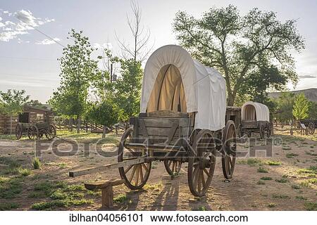 "Covered wagon in Fort Bluff, Bluff, Utah, United States, North America" View Large Photo Image Stock Image - "Covered wagon in Fort Bluff, Bluff, Utah, United States, North America". Fotosearch