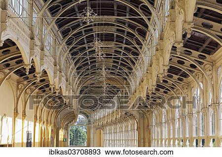 "Covered walkway, historic roof structure, New Colonnade, Nova kolonada, Marianske Lazne, Karlovy Vary Region, Bohemia, Czech Republic, Europe" View Large Photo Image Stock Image - "Covered walkway, historic roof structure, New Colonnade, Nova kolonada, Marianske Lazne, Karlovy Vary Region, Bohemia, Czech Republic, Europe". Fotosearch