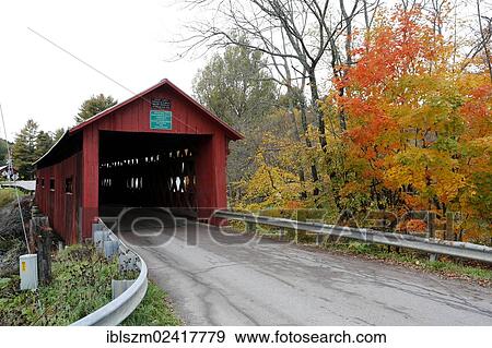 Cox Brook Covered Bridge, Vermont, USA View Large Photo Image Stock Photo - Cox Brook Covered Bridge, Vermont, USA. Fotosearch