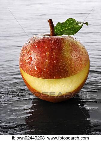 Cox's smiley apple View Large Photo Image Stock Photo - Cox's smiley apple. Fotosearch