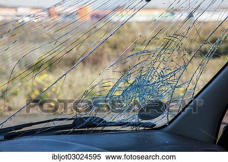 "Cracked windshield of a vehicle after a traffic accident, Germany, Europe" View Large Photo Image Stock Photography - "Cracked windshield of a vehicle after a traffic accident, Germany, Europe". Fotosearch