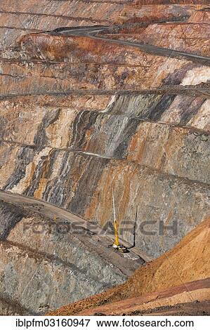 Stock Photo - "Crane, Fimiston Open Pit or Super Pit gold mine, Kalgoorlie, Western Australia, Australia, Oceania". Fotosearch