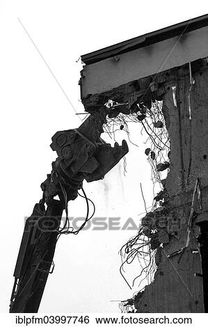 "Crane Nibbler demolishing a building, Hamburg, Germany, Europe" View Large Photo Image Stock Photograph - "Crane Nibbler demolishing a building, Hamburg, Germany, Europe". Fotosearch