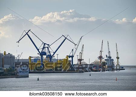 "Cranes, shipyard, Overseas Port, Neptun Werft, Rostock, Mecklenburg-Western Pomerania, Germany, Europe" View Large Photo Image Stock Image - "Cranes, shipyard, Overseas Port, Neptun Werft, Rostock, Mecklenburg-Western Pomerania, Germany, Europe". Fotosearch