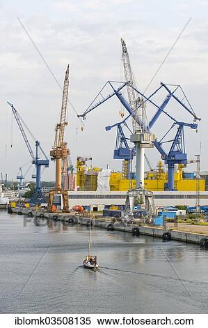 "Cranes, shipyard, Overseas Port, Rostock, Mecklenburg-Western Pomerania, Germany, Europe" View Large Photo Image Stock Photography - "Cranes, shipyard, Overseas Port, Rostock, Mecklenburg-Western Pomerania, Germany, Europe". Fotosearch