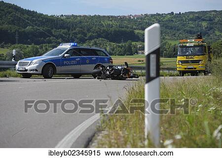 "Crash site, motorcycle accident on the L 1150 motorway between Welzheim and Haubersbronn, Baden-Wuerttemberg, Germany, Europe" View Large Photo Image Stock Photography - "Crash site, motorcycle accident on the L 1150 motorway between Welzheim and Haubersbronn, Baden-Wuerttemberg, Germany, Europe". Fotosearch