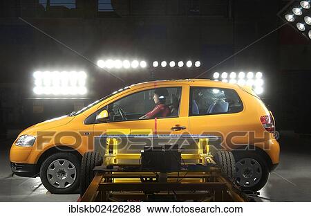 Crash test dummies in a car behind a battering ram View Large Photo Image Stock Photo - Crash test dummies in a car behind a battering ram. Fotosearch