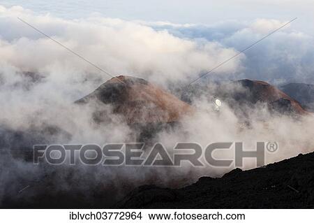"Crater in the fog, below the Mauna Kea volcano, Big Island, Hawaii, United States, North America" View Large Photo Image Picture - "Crater in the fog, below the Mauna Kea volcano, Big Island, Hawaii, United States, North America". Fotosearch